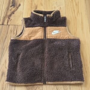 Nike Chocolate and Caramel Sherpa Vest